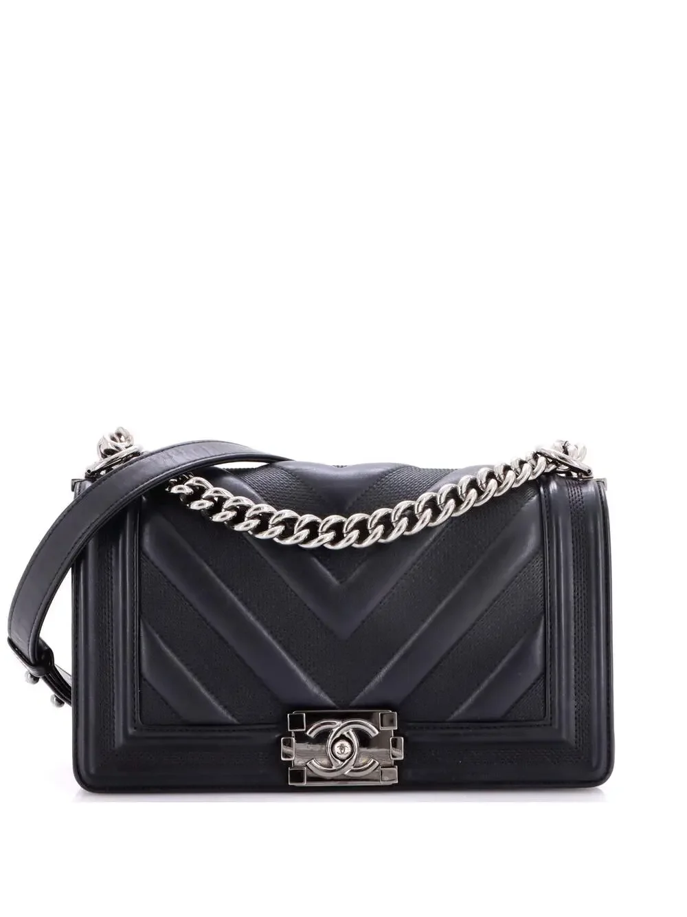 Chanel Boy Flap Bag Perforated Chevron #255371C38B